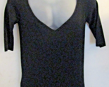 New Prada Sweater Ladies Black VNeck Three-Quarter Sleeve Cashmere Silk ... - $246.51