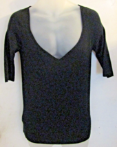 New Prada Sweater Ladies Black VNeck Three-Quarter Sleeve Cashmere Silk ... - $4,702.07 MXN