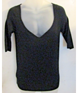 New Prada Sweater Ladies Black VNeck Three-Quarter Sleeve Cashmere Silk ... - $4,693.43 MXN