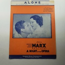 Alone Sheet Music from a Night at the Opera starring the Marx Brothers 1935 - £4.77 GBP