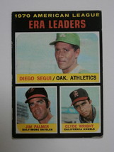 1971 Topps #67 AL ERA Leaders/Diego Segui/Jim Palmer/Clyde Wright - £2.33 GBP