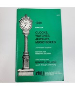 Vintage 1989 Clocks Watches Jewelry Music boxes Soft Cover Book Advertising - $19.42 CAD