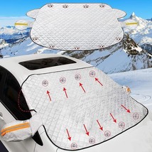 Car Windshield Cover for Ice &amp; Snow,Magnetic Car Windshield Snow Cover(63x 48in) - £10.69 GBP