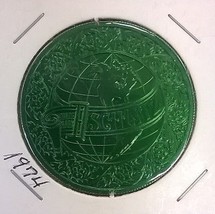 SCHLITZ BEER 1-1/2&quot; aluminum coin (1974) Mardi Gras  New Orleans, Louisiana - £7.90 GBP