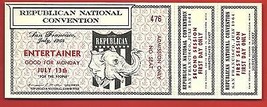 1964  Full  Ticket  Of  Goldwater  Republican  National  Convention  First  Day - £51.12 GBP