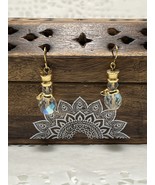 Vintage Crystal Snowman Dangle Earrings - €21,56 EUR