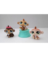 Littlest Pet Shop Monkey Monkeys set of 3 LPS - $9.75