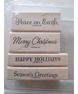 Stampin&#39; Up! - Stampin Up - Four the Holidays, stamp set of 4 - £13.75 GBP