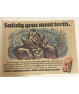 1990s Slim Jim Satisfy Your Meet Teeth Vintage Print Ad Advertisement  PA1 - £6.23 GBP