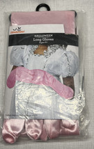 New Girls Long Satin Gloves Pink Size 6+ - £3.76 GBP