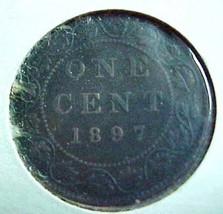Canada Large Cent 1897 XF Mark on Face, Circulated, Uncertified - £6.44 GBP