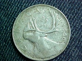 Canada Twenty Five Cents 1950 F Circulated - £7.03 GBP