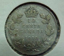 Canada Dime 1930 VF, Circulated,Uncertified - £5.81 GBP