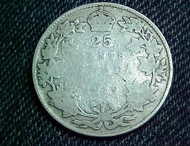 Canada Twenty Five Cents 1919 G, Circulated,Uncertified - $10.04