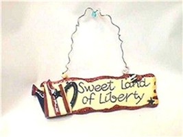 Patriotic Wall Plaque Sweet Land of Liberty - $6.84