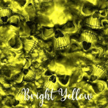 Reaper Skulls Bright Yellow vinyl Wrap air release MATTE Finish 12&quot;x12&quot; - £6.72 GBP