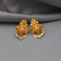 22k Yellow Gold stud earrings gold Earrings , pure gold, Handmade Yellow gold ea - £461.75 GBP