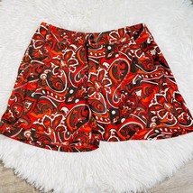 KB Orange Paisley Silk Blend Shorts Size Large - $22.76