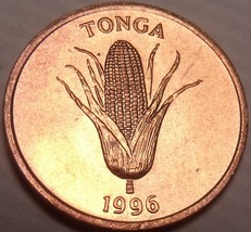Gem Unc Tonga 1996 Seniti~World Food Day~Ear Of Corn~Vanilla Plant~Free Shipping - $2.24