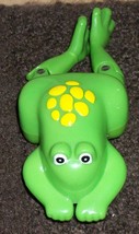 bath toy plastic wind up swimming frog green yellow  - $22.00