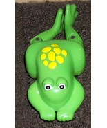 bath toy plastic wind up swimming frog green yellow  - £17.58 GBP