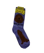 Irish Setter Dog Womens Socks Foozys Size 9-11 Purple - £5.34 GBP