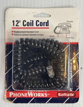 Softalk Handset Coil Cord - For Phone - 12 Ft Black Replacement Handset ... - $6.88