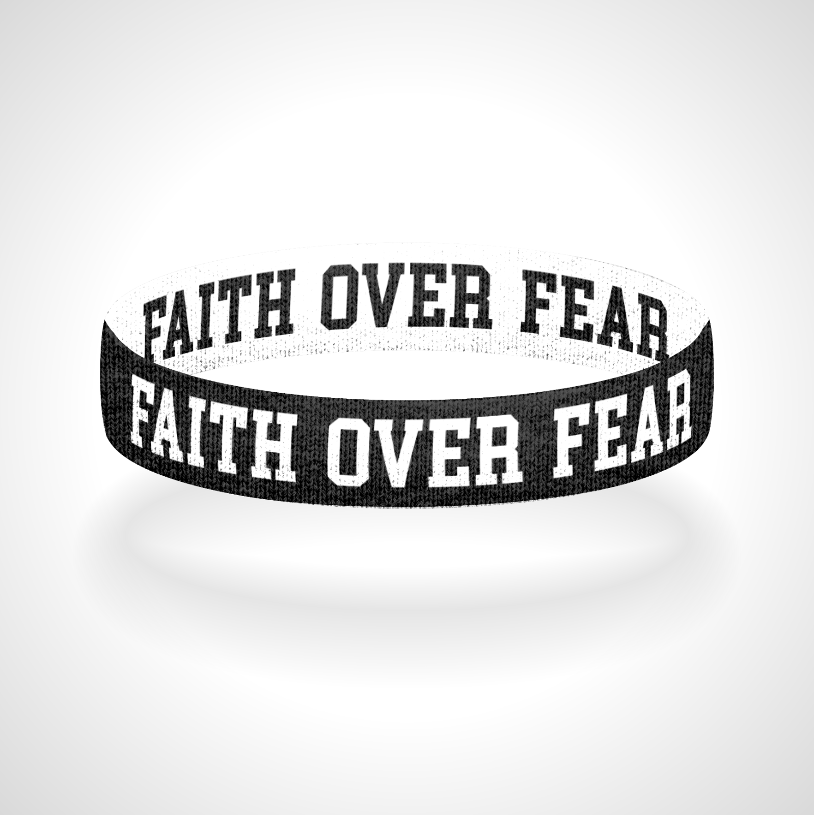 Reversible Faith Over Fear Bracelet Wristband Stretch Bracelet Item image 4