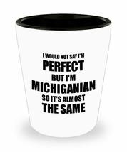 Michiganian Shot Glass Funny Michigan Gift Idea For Men Women Pride Quote I&#39;m Pe - £10.29 GBP