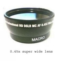 Wide Lens For Sony DCR-DVD202E DCR-HC45E DCR-HC47 DCR-DVD202 DCRDVD407E - £17.38 GBP