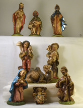 #0307 - 9 piece 5&quot; Fontanini - Chalk or Plaster Italy Nativity  - £59.94 GBP