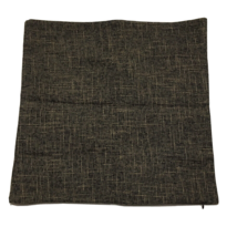 Throw Pillow Cover 18&quot; X 18&quot; Black Brown Tweed Side Hidden Zipper - $6.00