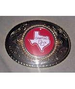 TEXAS Camping Belt Buckle!!! Says Made in USA - £18.47 GBP