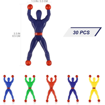 30PCS Sticky Rolling Tumblers Sticky Stretchy Wall Climbing Flexible Man Party F - £21.76 GBP