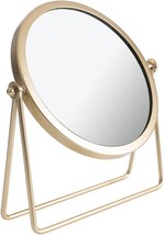 Gold Makeup Mirror Single Sided Vanity Mirror Vintage Metal Cosmetic Mirror - £35.10 GBP