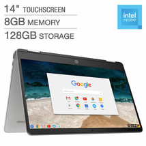 HP x360 14&quot;  Touchscreen 2-in-1 Chromebook Laptop - Intel Pentium Silver N6000 - - £304.91 GBP