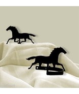 Wrought Iron Curtain Tie Backs Pair Of 2 Running Horse Window Treatments... - £19.04 GBP