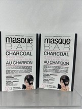 (2) masque BAR Charcoal Sheet Mask - Charcoal Masks Charbon 3 Per Box - £4.12 GBP