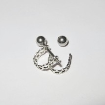 Pierced Nipple Bar Jewelry Charm Adaptors Pair Silvertone Under The Hoode - £11.15 GBP