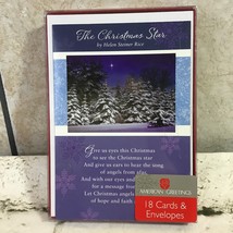American Greetings Christmas Cards Box Of 16 W Envelopes The Christmas Star - £9.33 GBP