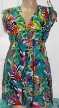 NEW Lauren Ralph Lauren Rain Forest Tropical Print Cotton Cover Up size XS - £22.15 GBP