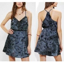 Urban Outfitters UO Ecote Lily Blue Tie Dye Cami Mini Dress with Studs, Size S - £18.71 GBP