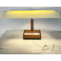 Vintage 1970s Panasonic Gooseneck Desk Lamp FS-234E Fluorescent Wood Base - £45.84 GBP