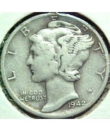 Mercury Dime 1942-S F - £3.86 GBP