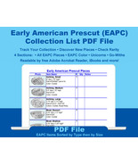 Early American Prescut Collector&#39;s Collection List By Item Type By Size ... - £7.96 GBP