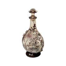 Galle vase. Authentic . Flask in amber transparent. 1890. - $3,600.00