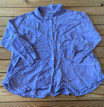 Susan graver Pure NWOT Cross dyed Linen blend Tunic shirt size XL Lilac M12 - £13.53 GBP