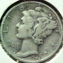 Mercury Dime 1944-S VG - £3.86 GBP