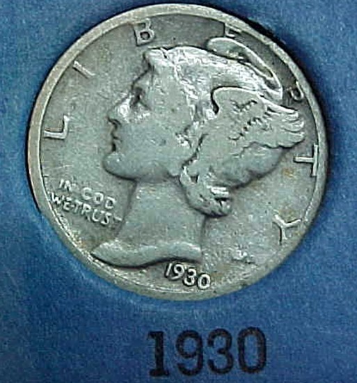 Mercury Dime 1930 VG - $5.00
