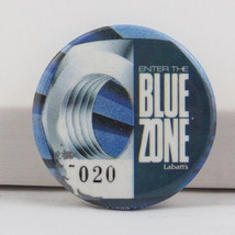 Vintage Beer Pin - Enter The Blue Zone Labbatts - Celluloid Pin - £11.99 GBP